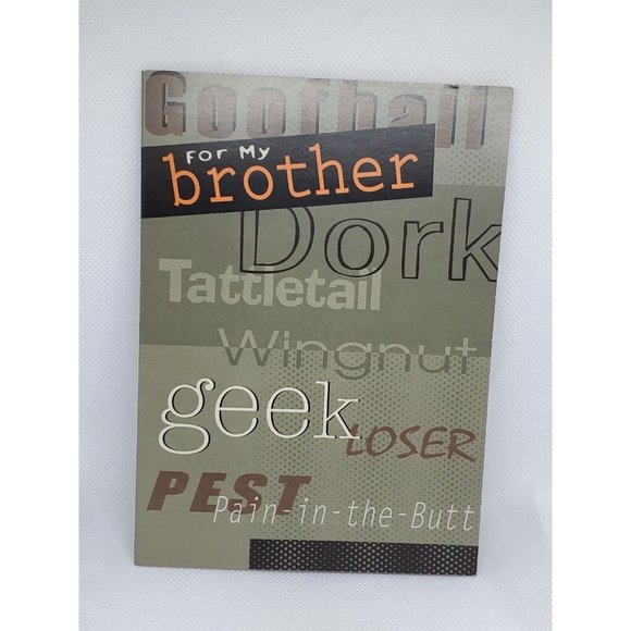 Rare Marian Heath Greeting Card For My Dork Geek Loser Brother Fun Greeting Card - Picture 2 of 10